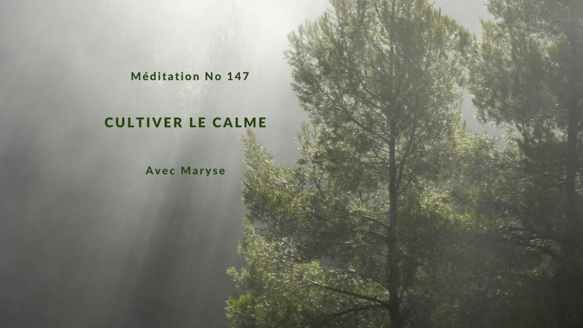 Méditation Cultiver le calme